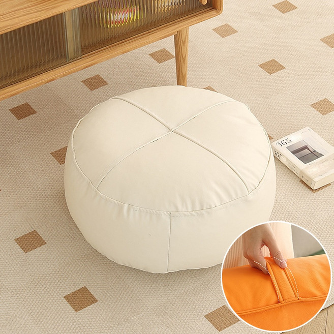 Arsjuo 휴대용 두꺼운 바닥 방석 초경량 가죽 스툴 키높이 좌식 의자