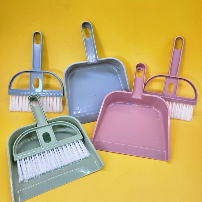 사무용 학교용 데스크탑 빗자루 세트, 그린, 1개, 그린