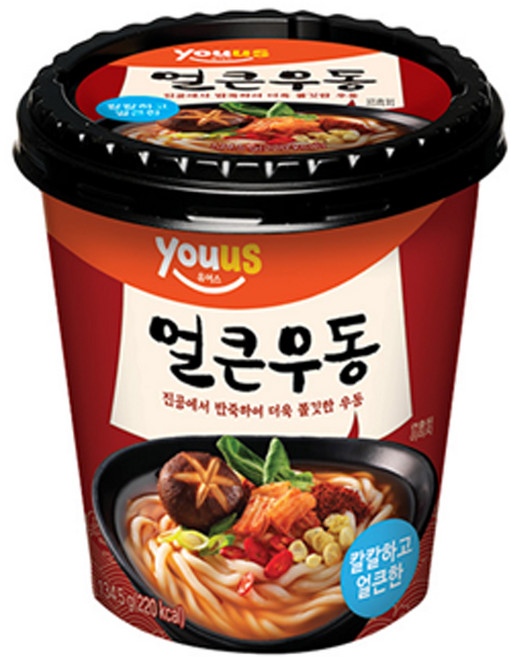 유어스 얼큰우동, 4개, 134.5g