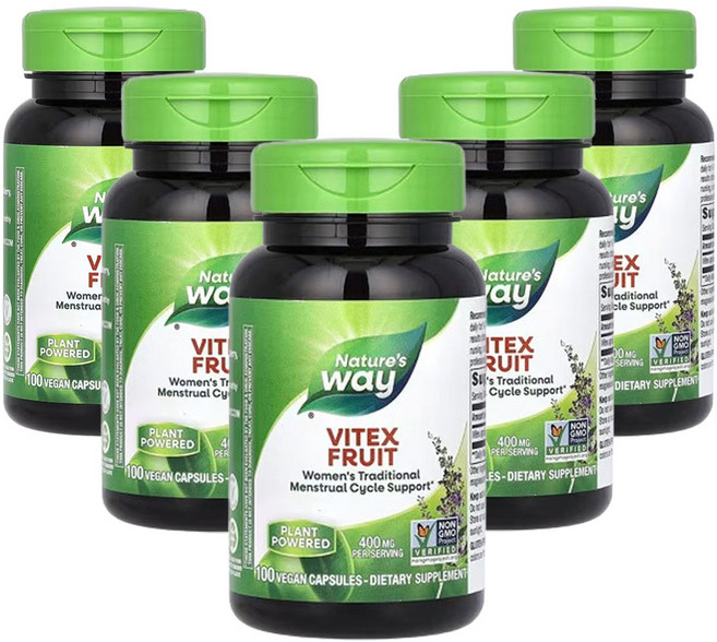 네이쳐스 웨이 비텍스 과일 400mg 100비건캡슐, 100정, 5개