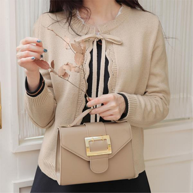 [마이더스비] 솜솜 물결 리본 가디건