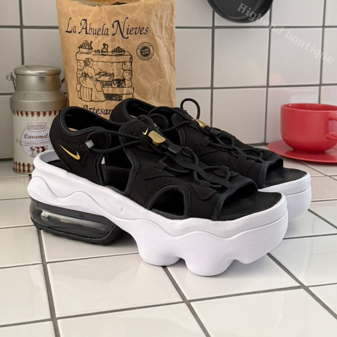 나이키 여성 키높이 샌들 7cm 에어맥스 통굽 굽높은 샌달 +HI스티커