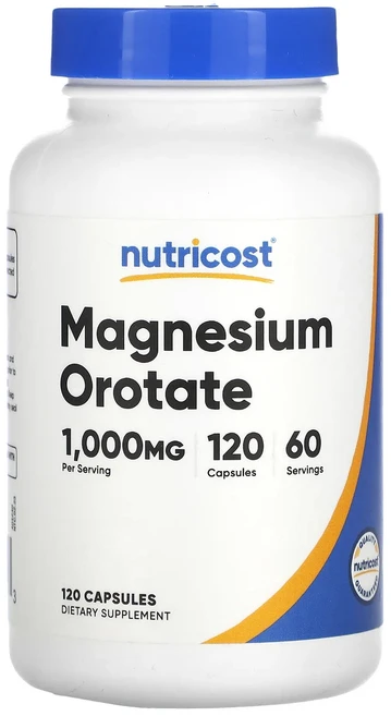 Nutricost 마그네슘오로테이트 캡슐 120정(캡슐 1정당 500mg), Nutricost마그네슘오로테이트캡슐120정캡슐1정당5 - 쿠팡