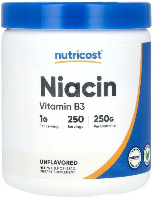 뉴트리코스트 니아신 파우더 (비타민 B3) 250g 무맛, 1개 - 쿠팡