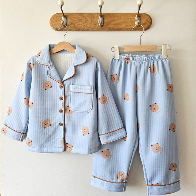 엘라운지 아동용 따숨 누빔 파자마 상하세트