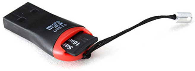 Micro 마이크로 SD 메모리 카드 리더기, 1개