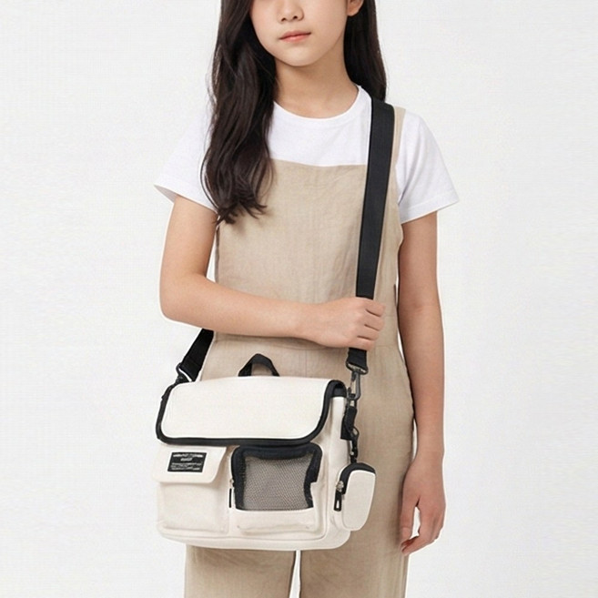 라비에르 유니크포켓 메신저 청소년 폴리 크로스 학생 패션 가방 학원 초등학생 중학생