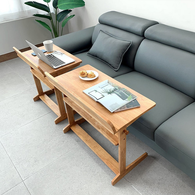 로포텐 리마 원목 소파 침대 사이드테이블 이동식 간이 보조 미니 테이블, 800