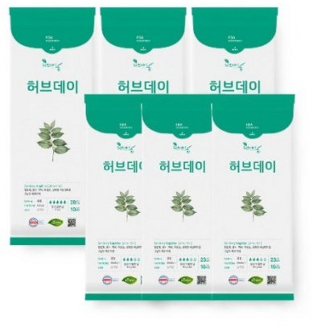 허브데이 대형 생리대 날개형 10p x 3팩 + 중형 10p x 3팩, 대형 10P X 3팩, 중형 10P x 3팩, 8세트