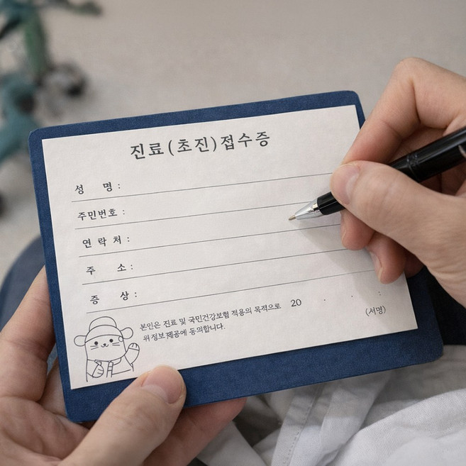 병원간편접수증 10권(1000매), 1세트, 1000매입