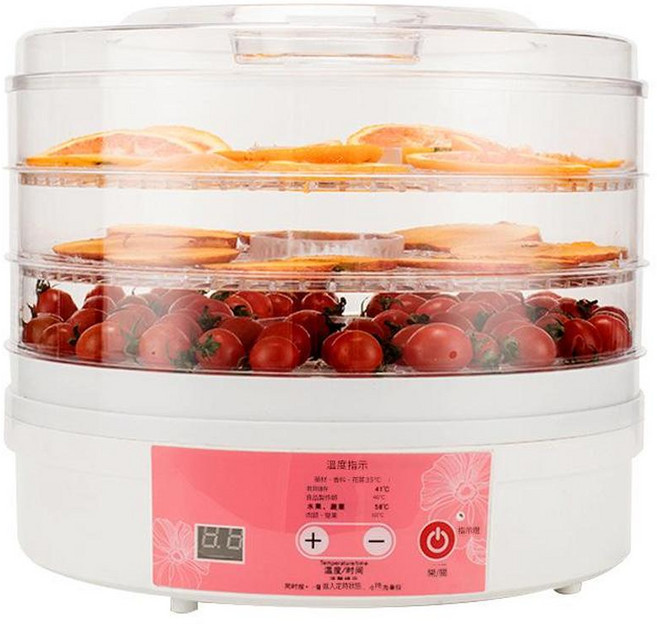 食物烘乾機 扇葉型環形出風口 省電高效率, 3層電腦款, 1套