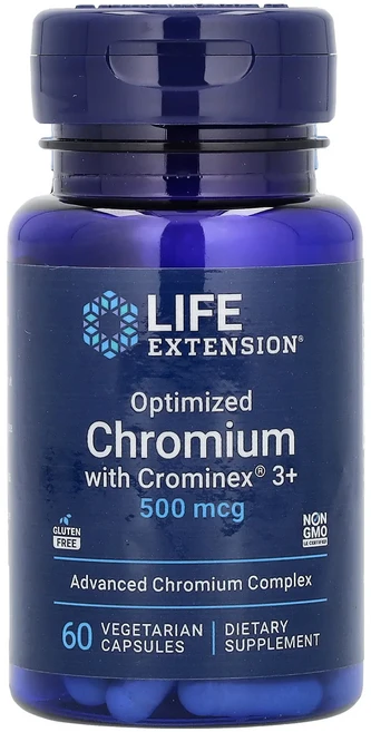 Life Extension 최적화된 크로뮴과 Crominex 복합제 3+ 500mcg 베지 캡슐 60정, Life Extension 최적화된 크..., 1개 - 쿠팡