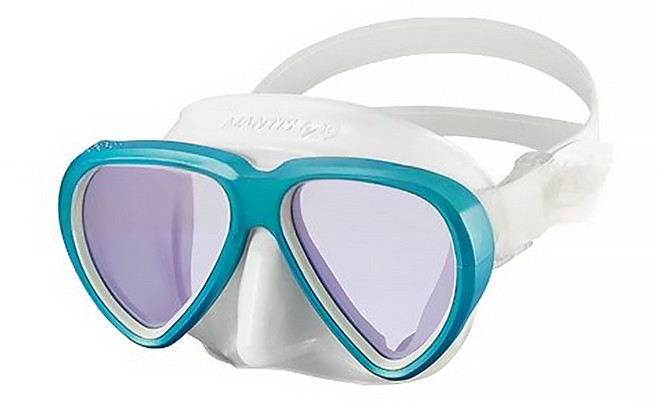 걸 GULL 만티스 LVR AR 이안식 스킨스쿠버 마스크, 페어리 스카이 블루