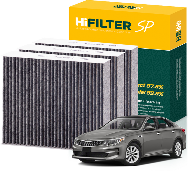 하이필터 기아 자동차 K5 활성탄 에어컨필터, 3개, 올 뉴 K5 (JF) HI-O015