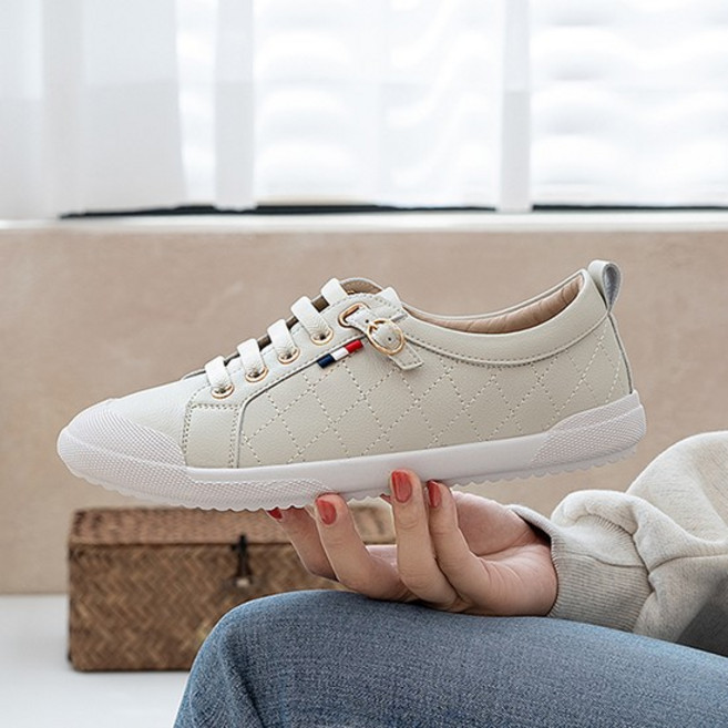 (천연소가죽)라텍스 쿠션 캐주얼 스니커즈 밴딩 단화 3cm