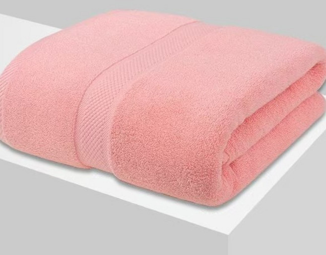 두꺼운 수건 대형 수건 목욕 수건 손 닦는 수건, 70*140cm[500그램], 기둥목욕타올[핑크]