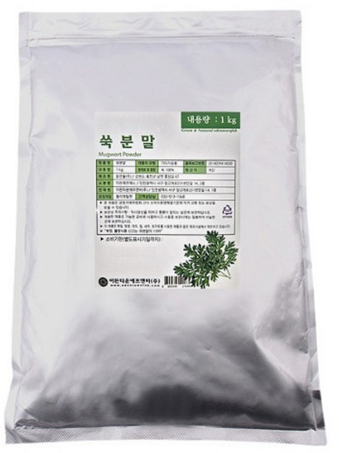 국산 쑥가루 1kg 음료 제과제빵용 쑥가루 베이킹트리, 1개