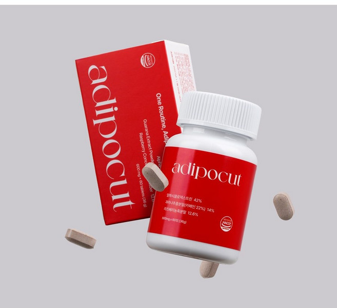 Adipocut 아디포컷 알파시디 과라나 라즈베리 60정, 1개