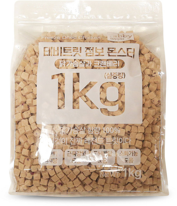 테비트릿 동결건조 점보 몬스터, 크랜베리, 1kg, 1개