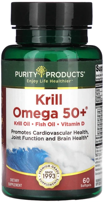 새해 첫좋은선물 Purity Products 크릴 오메가 50+ 소프트젤 60정 제대로 할인합니다, PurityProducts크릴오메가50소프트젤60정, 1개 - 쿠팡