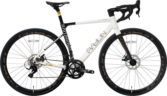 레이윤 경량 알루미늄 R16D 700C 16단 듀얼레버 입문용 로드 자전거 완조립, 1개, 410cm, R16D 화이트/블랙 완조립(95%)