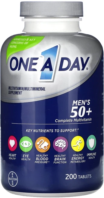 특별한효과 One-A-Day 50세 이상 남성용 컴플리트 종합비타민 200정 곧일시품절됩니다, OneADay50세이상남성용컴플리트종합비타민200정, 1개 - 쿠팡