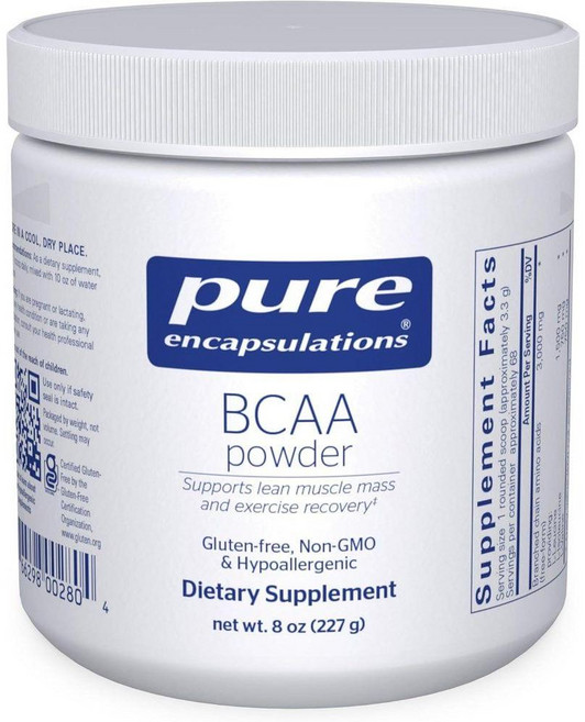 순수 캡슐화 BCAA 파우더 운동 중 근육 저자극 8온스, 1개, 227g