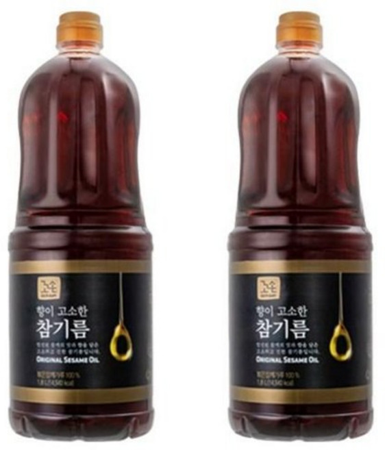 청양 꼬손 참기름 1.8L 업소용 대용량 깨분 100%