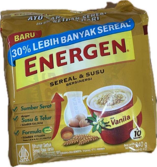 Energen sereal rasa vanila 에너젠 에너겐 바닐라, 340g, 1개