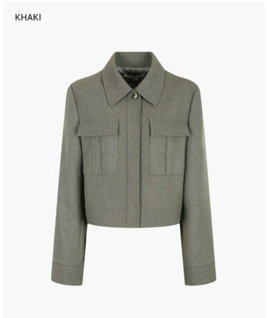 나이스클랍 나이스클랍 크롭 포켓 자켓N241MWJ152_DG