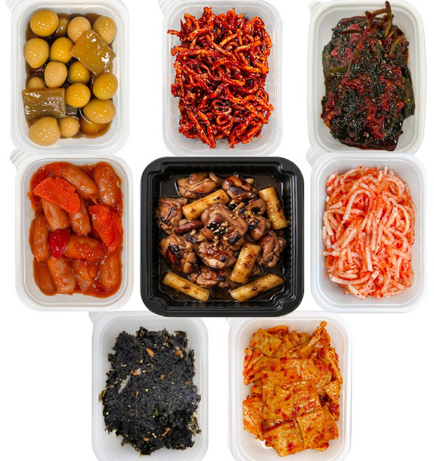 [집밥연구소] 일주일 밑반찬 8종 간편 반찬세트 돼지고기안심장조림 + 고추장진미채 + 메추리알장조림 + 파래 김무침 + 무생채 + 양념깻잎절임 + 비엔나야채볶음 + 어묵고추장조림