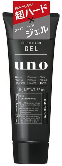 우노 슈퍼 하드 헤어젤, 1개, 180g