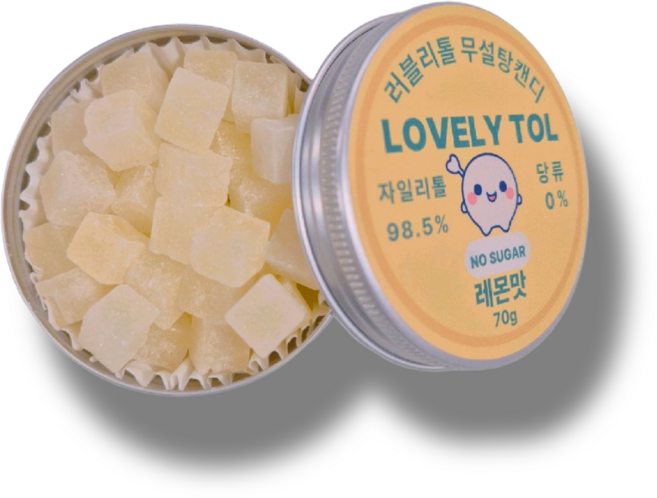 러블리톨 레몬맛 무설탕자일리톨캔디, 70g, 1개