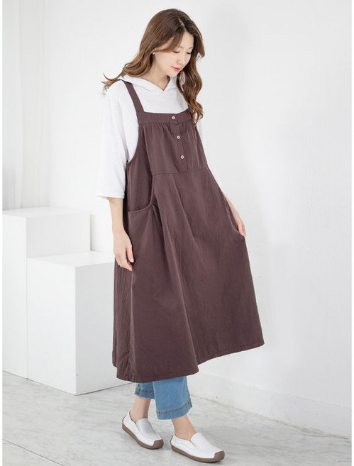 모슬린 엄마옷 생활한복 원피스 롱 면나시 MQG126870 마담 미시 중년여성 빅사이즈 할머니옷 50대 60대 70대