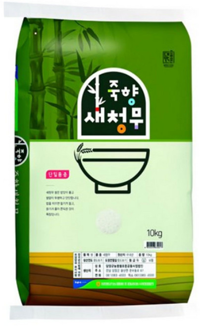 담양군농협 2026년산 햅쌀 대숲맑은 죽향 새청무 백미 상등급, 10kg, 1개