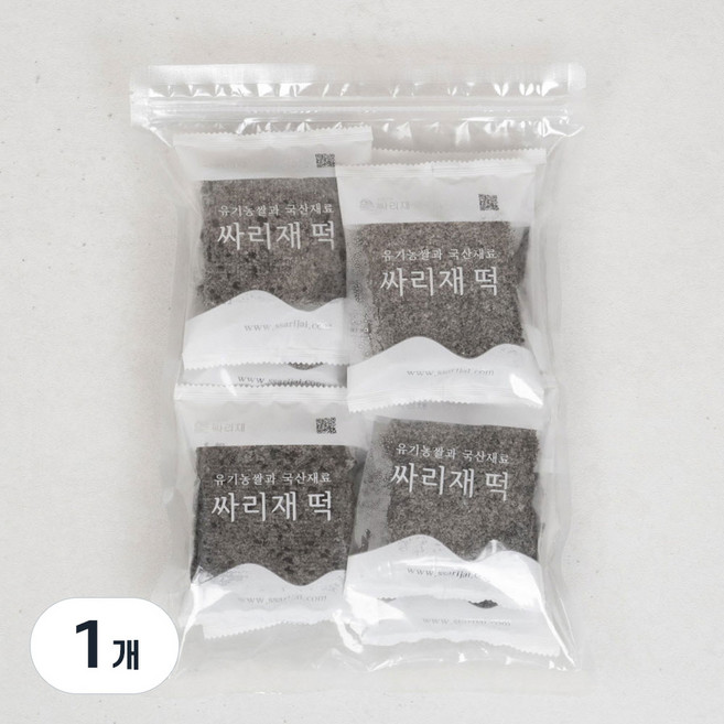 마을기업싸리재 유기농 흑임자 현미 백설기 무설탕 식사대용 떡, 1개, 800g