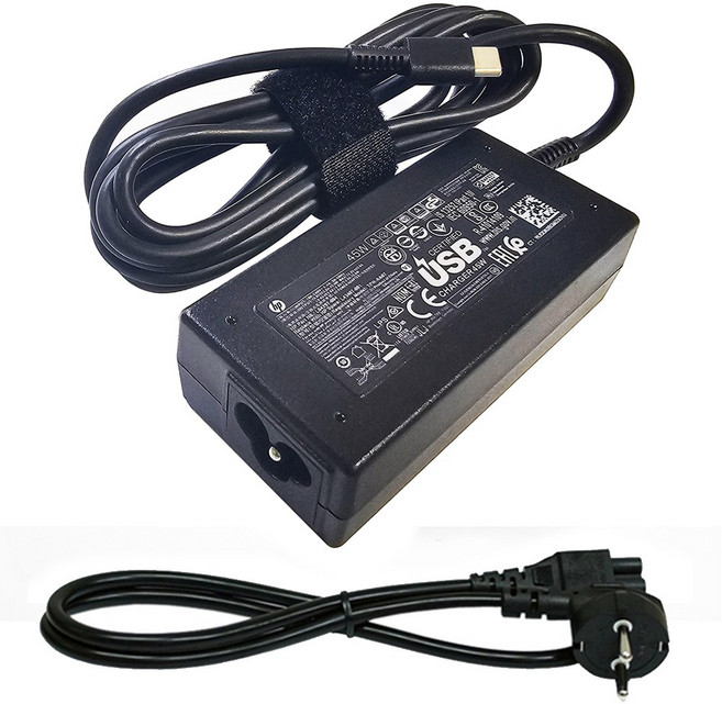 HP 정품 45w C타입 PD 어댑터 노트북 충전기 TPN-AA07 전원케이블 포함, TPN-AA07 + 전원케이블, 1개