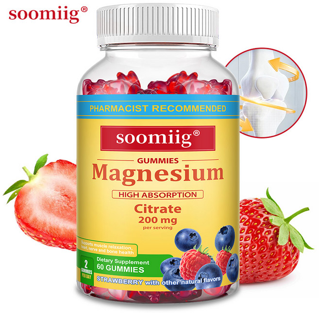 마그네슘 고흡수 젤리 구연산염 1인분 200mg 성인 미네랄 젤리, 1개, 60회분