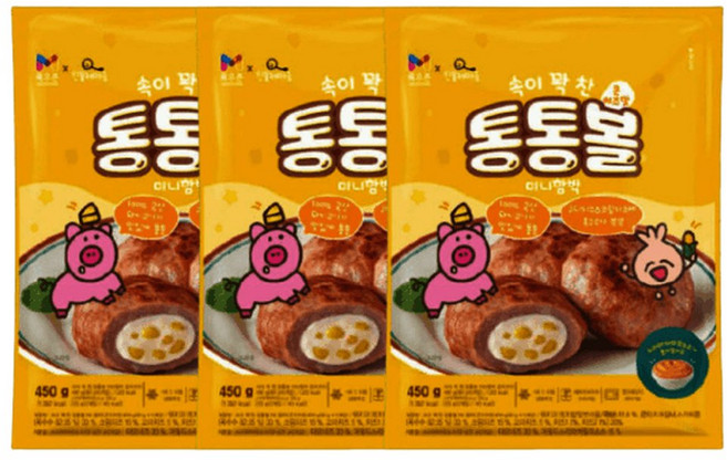 목우촌 미니함박 통통볼 속이꽉찬 콘치즈맛 450g X 3개
