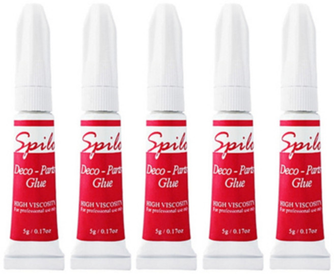 스필로 네일 파츠 글루 5g, 혼합색상, 5개