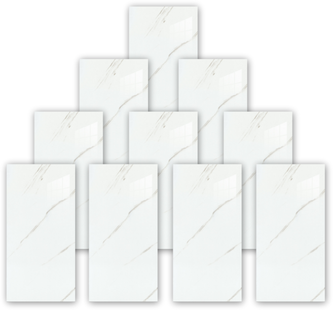 헤인느 붙이는 방수 인테리어 타일 대리석 시트지 폼블럭 포인트 벽지 10개, 화이트에코
