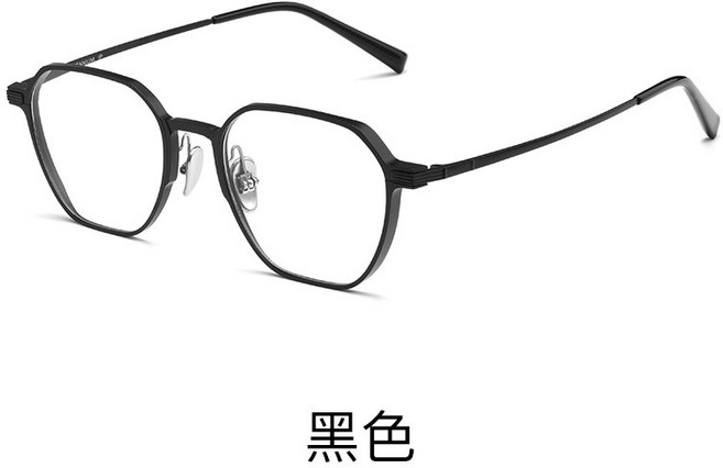 Jinghe 鋁鎂合金 多邊形眼鏡 槍灰