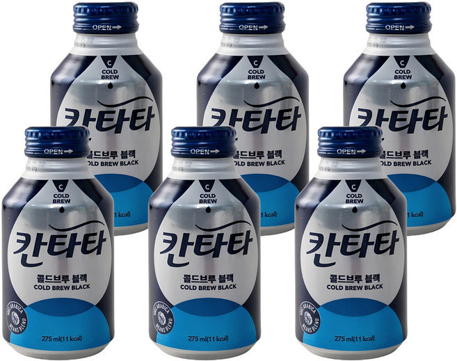 칸타타 콜드브루 블랙, 275ml, 6개