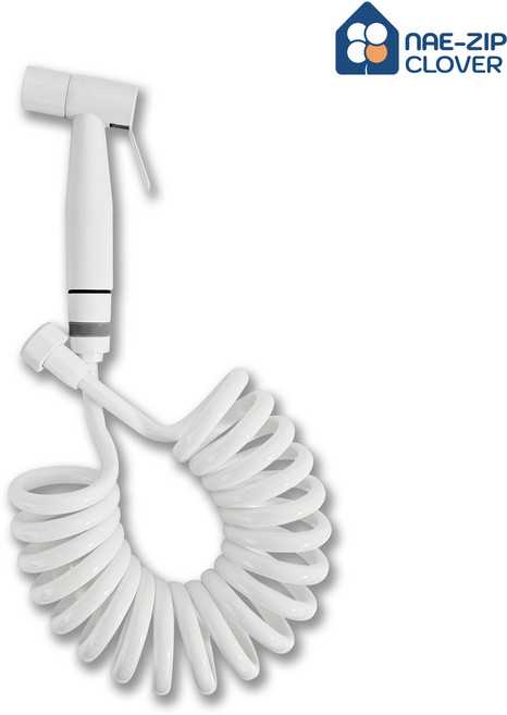 욕실 스프레이건 스프링호스 코일호스 세트, 화이트, 3m