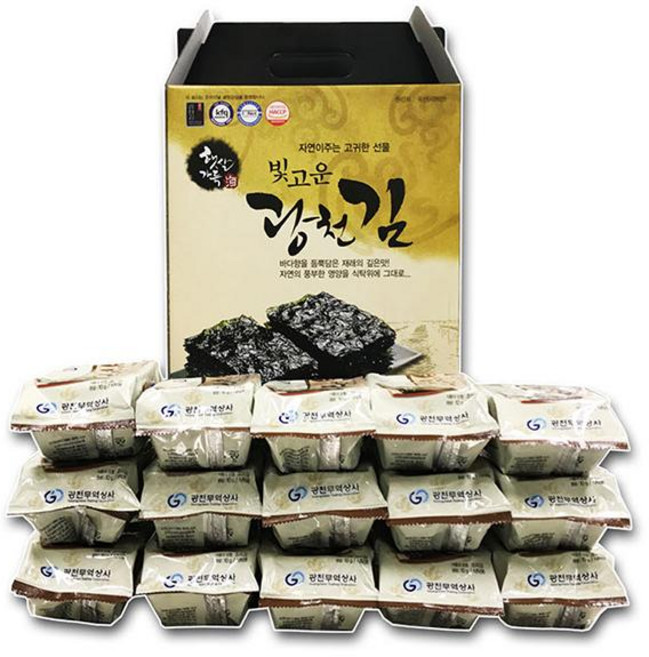 빛고운 광천김 식탁김10gx15봉, 15개, Free