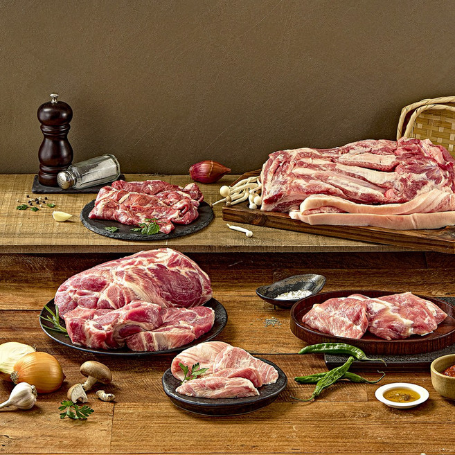 [미소 정육점] 한돈 목살 1킬로 소스4종 서비스 증정, 1개, 1kg