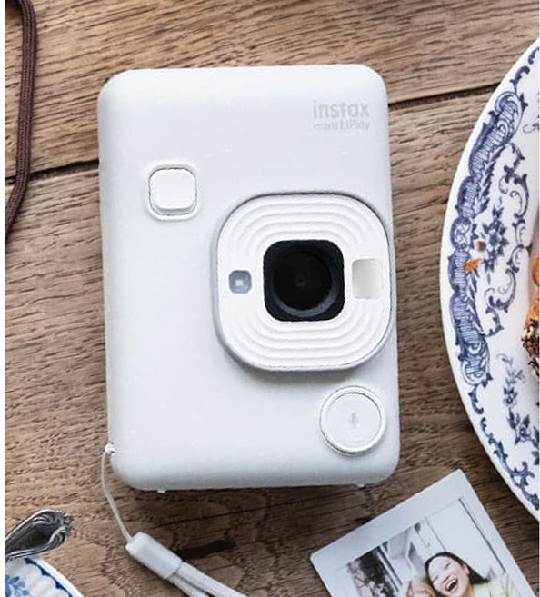 富士 FUJIFILM instax mini Liplay 數位 拍立得 相印機 2024年 新色 王冠攝影, 1個, 霧白
