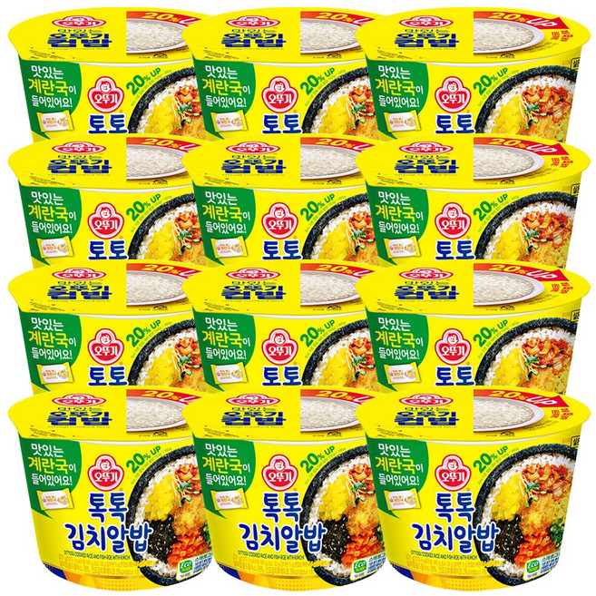 오뚜기 컵밥 톡톡김치알밥 즉석국, 227g, 12개