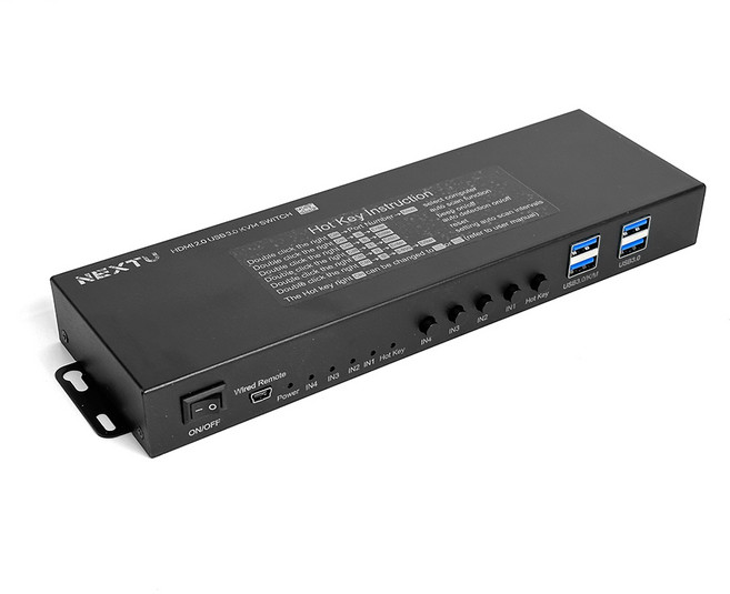 넥스트 4K HDMI 영상리피터 4포트 KVM 리모컨 스위치, NEXT-7014KVM-KP 1년 무상AS, 1개