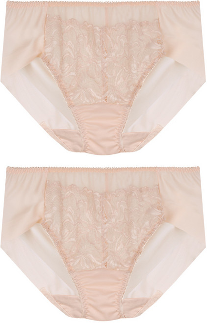 비너스 자스민 레이스 커버 헴라인 맥시 삼각 팬티 2매 세트